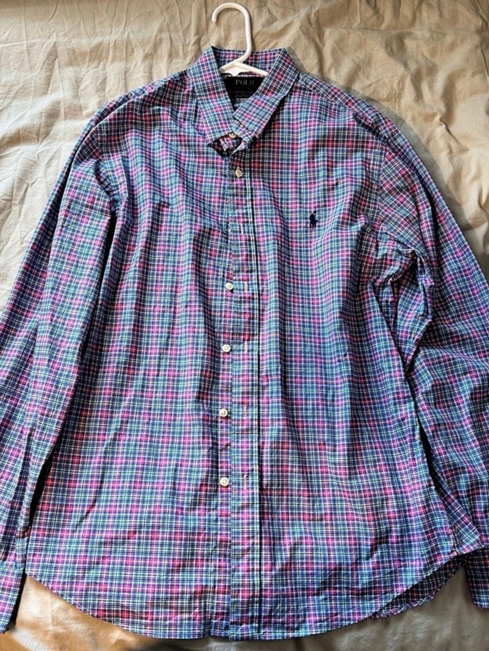 Polo Ralph Lauren Men's Plaid Cotton Shirt Size Large